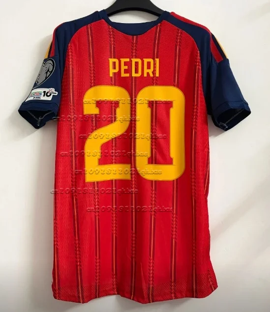 

2026 Football Spain Jersey Home Player Version Football Jersey Pedri 20 Sports Top