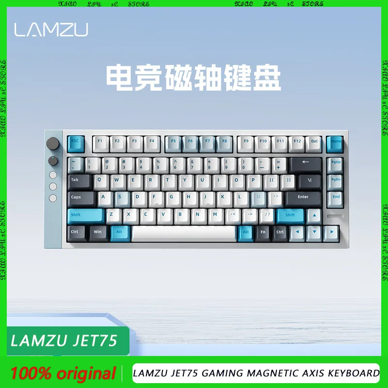 LAMZU JET75 Gaming Magnetic Axis Keyboard Custom Switch Multimedia Control 8K RT0.01 Electronic Sports Gaming Keyboard FPS