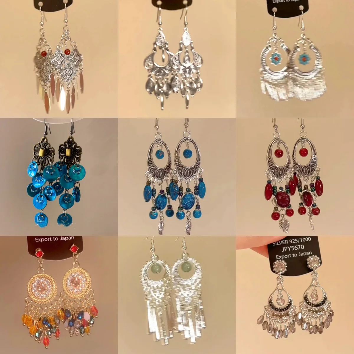 1 Pair Bohemian Style Flowy Earrings for Women with A Sophisticated and Niche Beach Vacation Look