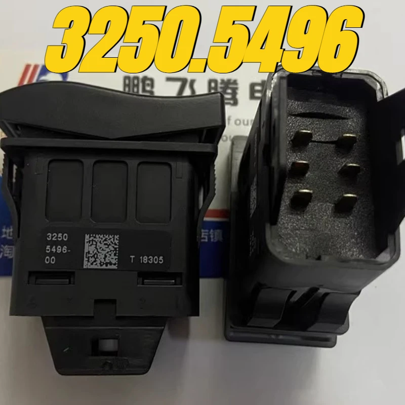 

（New）1pcs/lot 100% original genuine Switch:3250.5496 waterproof rocker switch, 6-pin 3-speed car mounted button