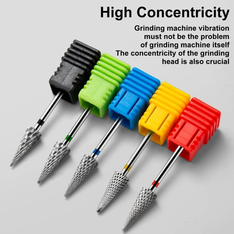 Drill Bits for Acrylic Nails Electric Drill Bit Nails Art Supply Steel Drill Bit for Gels Nails Cuticles