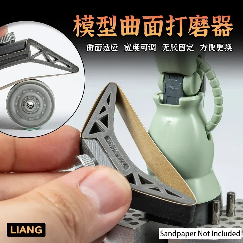 LIANG 0233A/0233B Cylindrical Surface Sander(Sandpaper Not Included) Hand Grinder for Military Plastic Model Hobby DIY