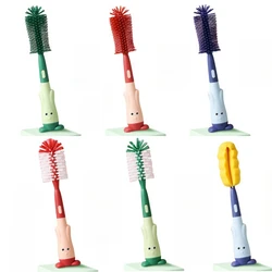 Baby Bottle Brush 3-In-1 360 Degree Baby Silicone Cup Bottle Cleaning Brushes Set andheld Soft Head Food Grade Brushes