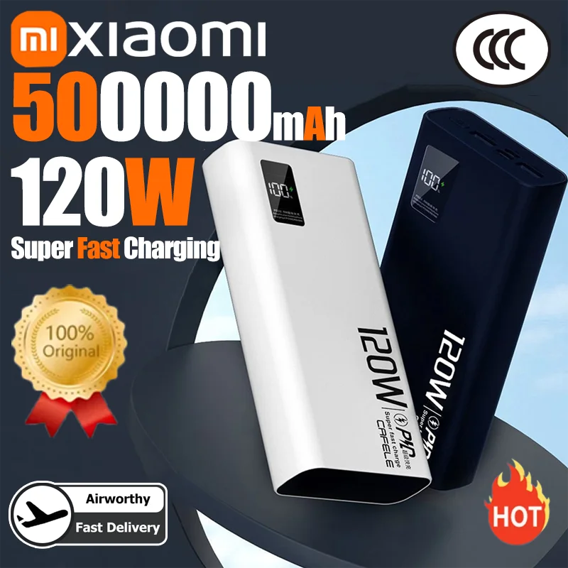 Xiaomi New 120W Power Bank 200000mAh High Capacity Fast Charging Portable Battery Charger For iPhone Samsung Huawei Hot