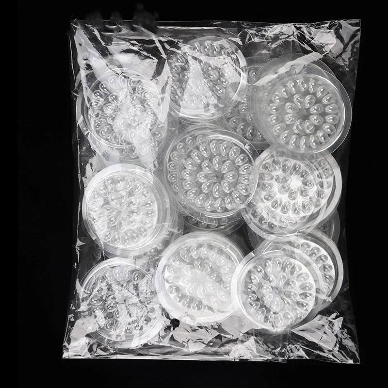 100/200/300PCS Disposable Holder Sticker Glue Adhesive Pallet For Eyelash Extension  Eyelash Makeup Tools Plastic Flower Eyelash