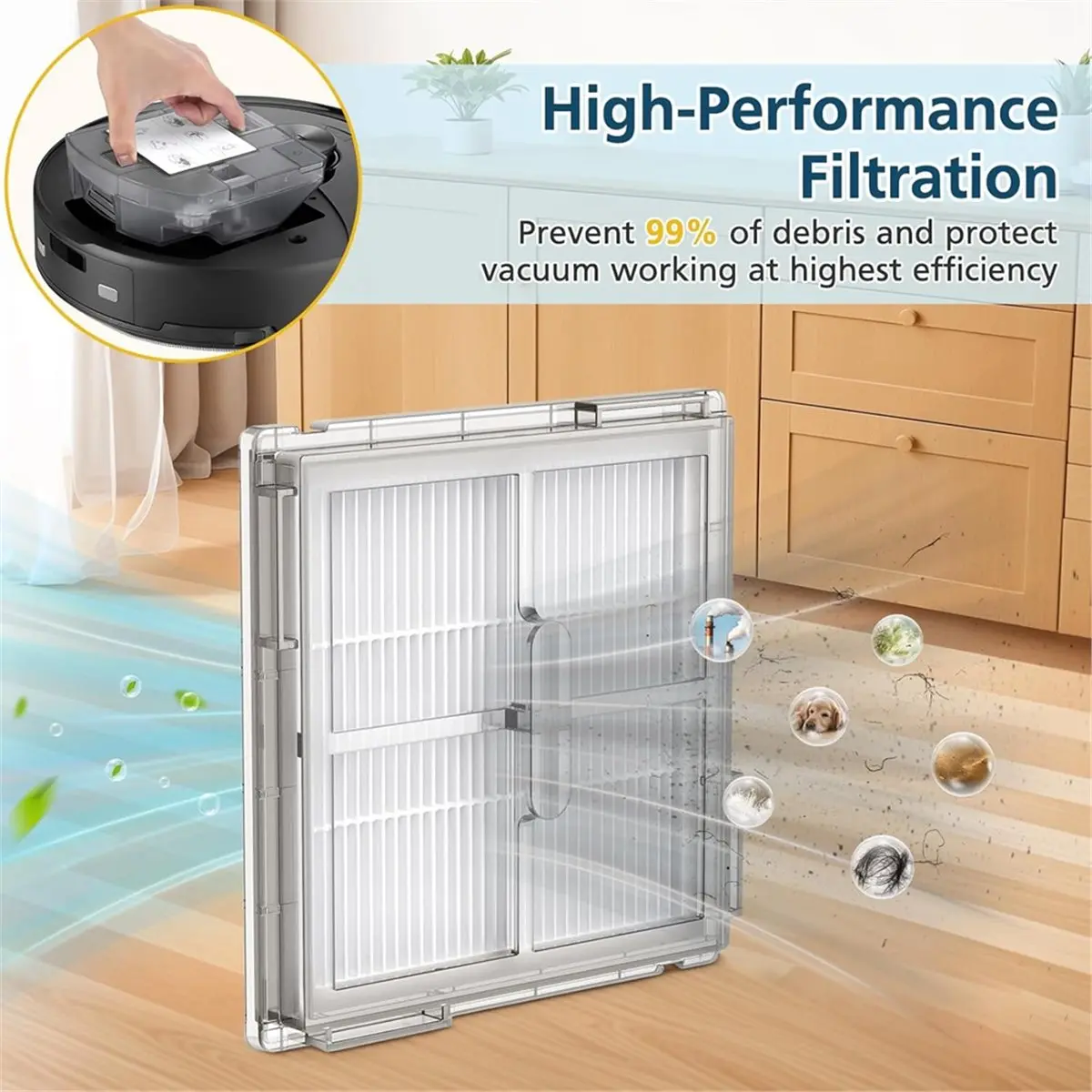 YDSC Q10 S5+ Accessories for Roborock Q10 S5 / Q10 S5+ Robot Vacuum, Replacement Parts Main Side Brush Hepa Filter Mop Pads