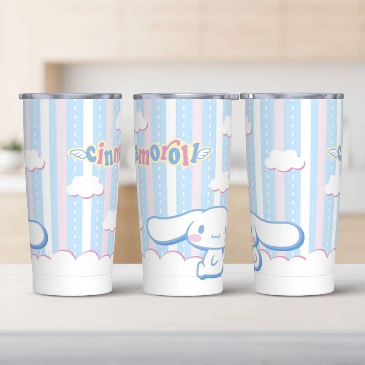 

Cinnamoroll Tumbler Cold and Hot Water Bottle Portable Stainless Steel Thermal Cups Printed Travel Mugs Cup