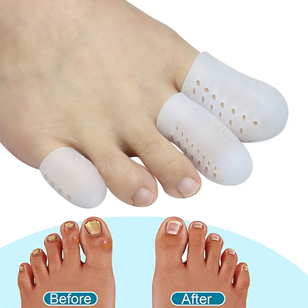 Pexmen 2Pcs Gel Big Toe Caps Protectors Toe Sleeves Covers and Protects Provide Relief for Corns Blisters and Ingrown Toenails