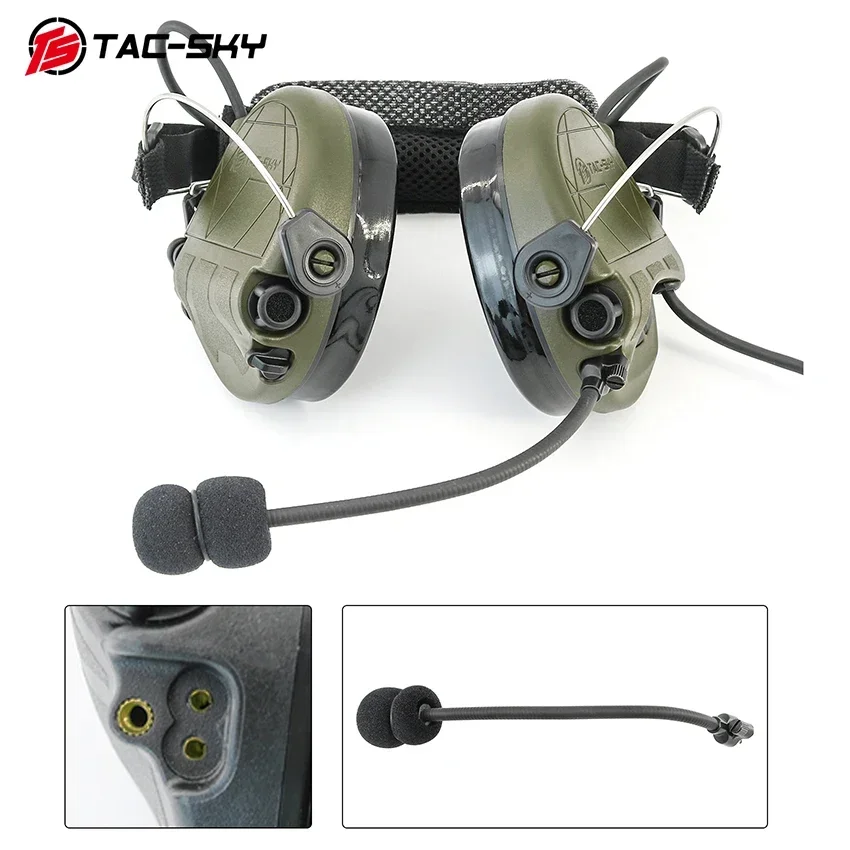 TS TAC-SKY TAC302 Communication Headset Electronic Shooting Earmuffs Hearing Protection Shooting Headphone for Hunting Airsoft