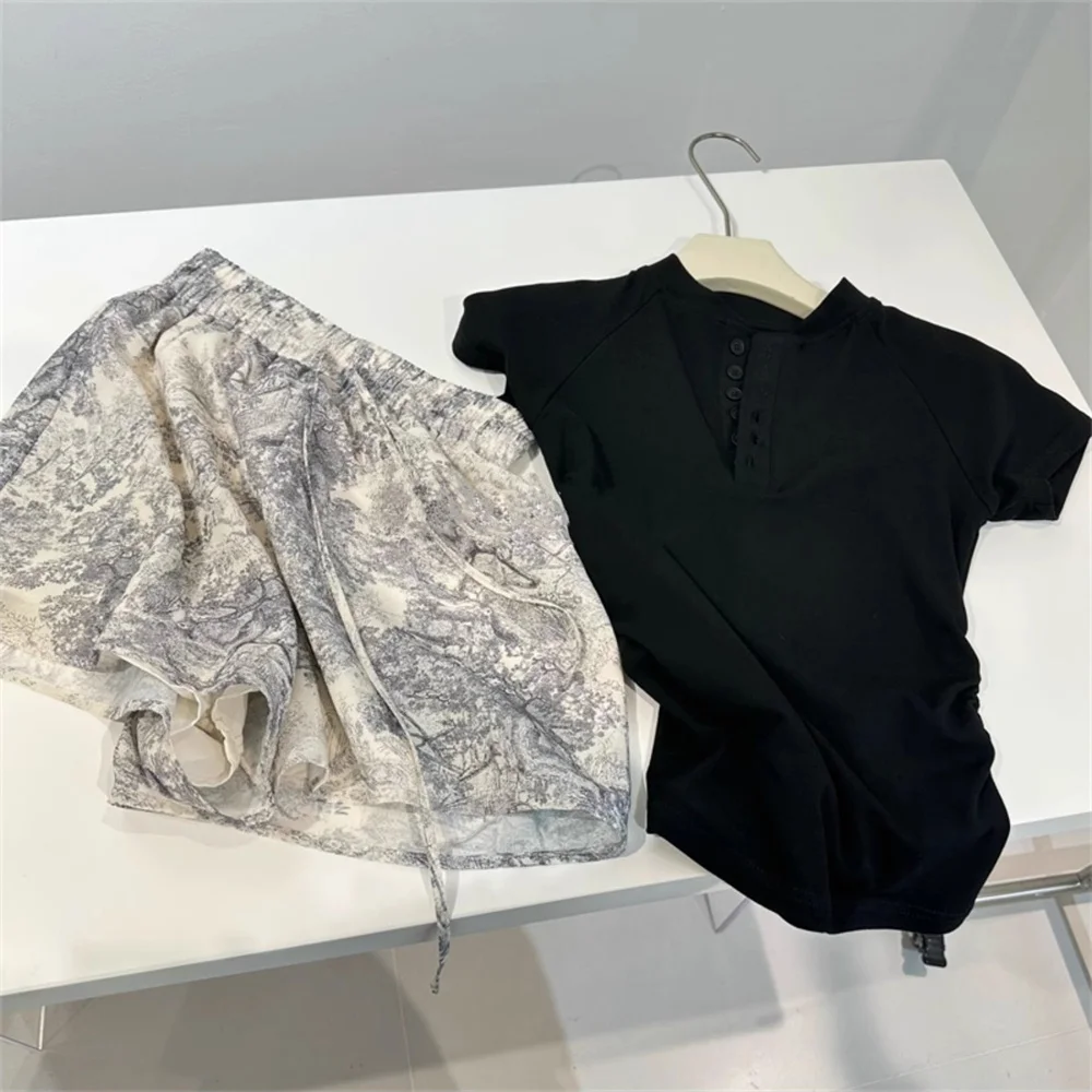 Retro tie dye tinta wa cetim casual orts verão respirável cintura elástica calças versáteis confortáveis macio perna larga