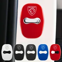 For Peugeot 206 307 308 3008 207 208 407 508 2008 5008 107 106 accessories 4pcs Stainless Steel Car Door Lock Cover Car Styling