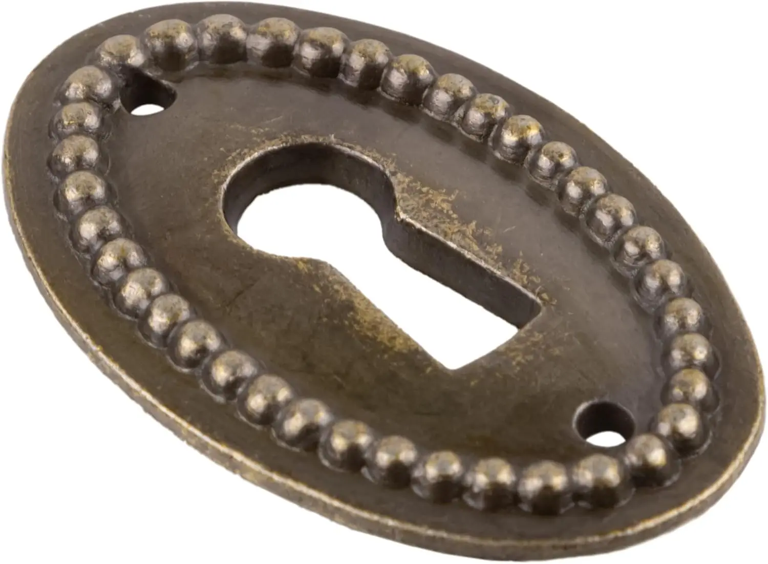 Oval Antique Brass Plated Decorative Keyhole Cover | 1 1/2