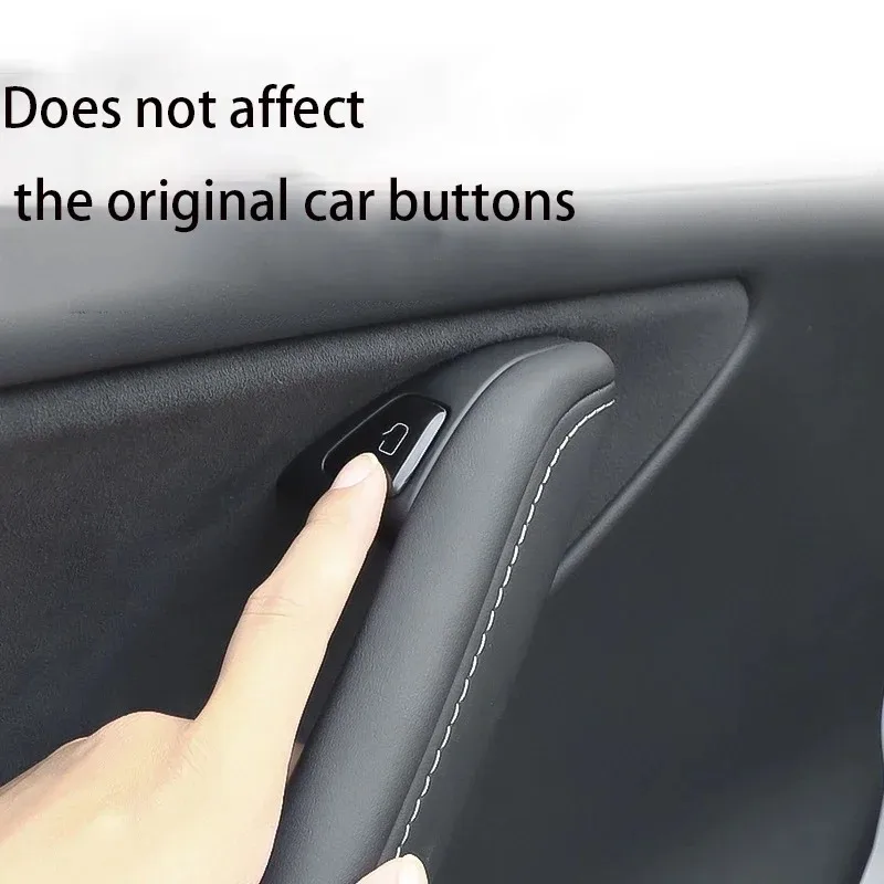 ل تسلا نموذج 3 نموذج Y 2017-2023 11 قطعة نافذة السيارة التبديل زر لاصقة تزيين زر الباب ملصق الملحقات الداخلية