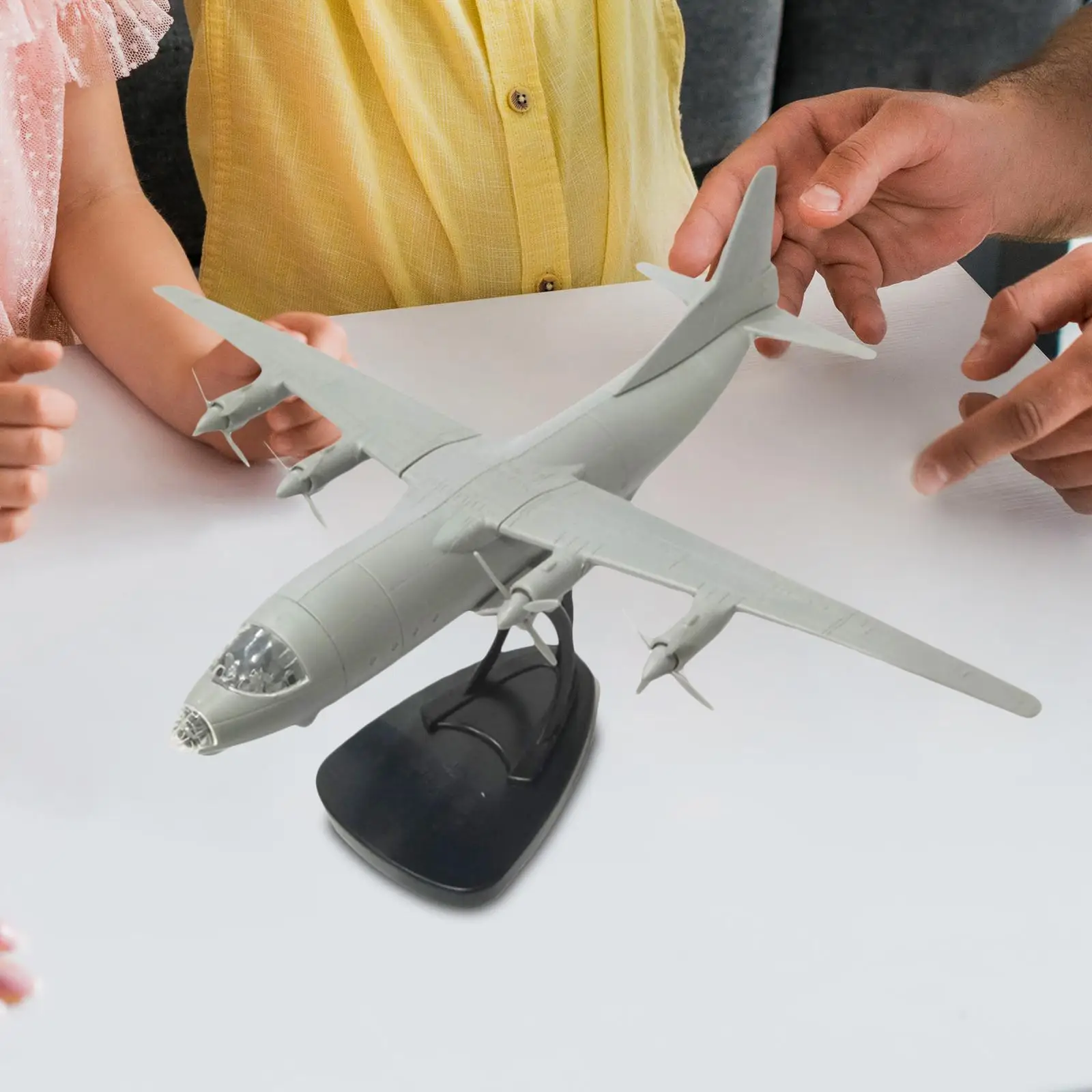 

1:144 Aircraft Building Model 3D Puzzle Science Desktop Decoration DIY Airplane with Display Base for TV Cabinet Living Room