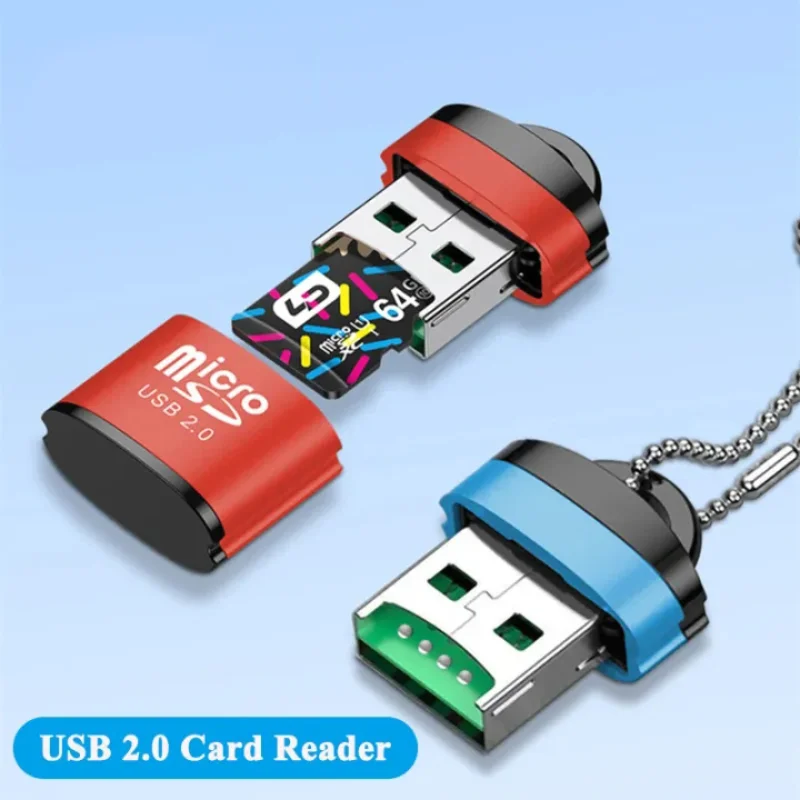 Mini High Speed USB2.0 Card Reader Alloy TF Cardreader Adapter For PC Computer Desktop Notebooks Car SD Memory Card Readers