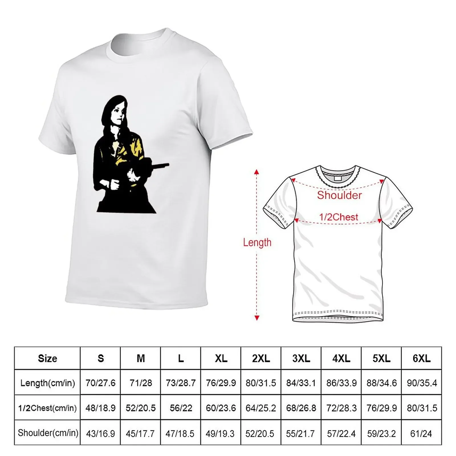 Guerrilla The Taking Of Patty Hearst T-Shirt oversized graphic tee anime figures clothes for men