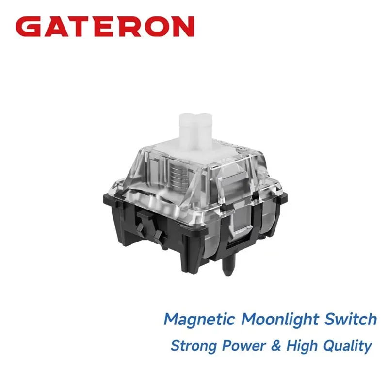 GATERON Magnetic Moonlight switch HE, Linear, Freely setting pre-travel, Hall Sensor RT SOCD for Magnetic Keyboard Gaming Office