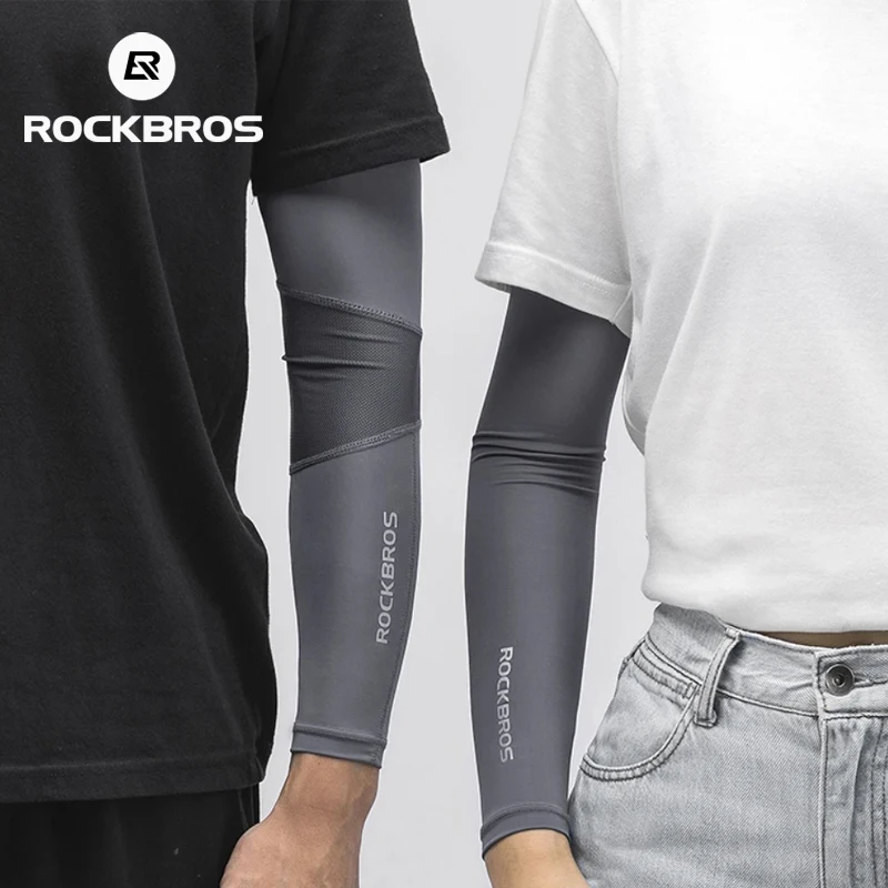 

Нарукавники ROCKBROS из охлаждающей ткани для бега и кемпинга, дышащие, быстросохнущие, с защитой от УФ-излучения UV400, для летних видов спорта, защитное снаряжение