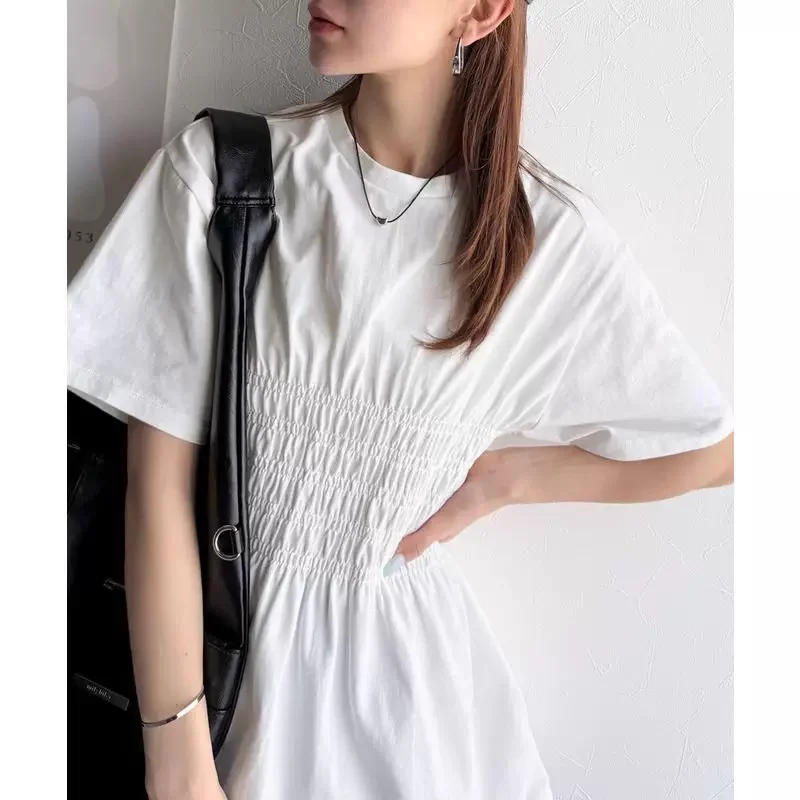 T-shirt Design jupe trapèze pour femmes, ort Sve, taille haute, pour les déplacements, rond, Ne, usage quotidien, printemps et été, Faion