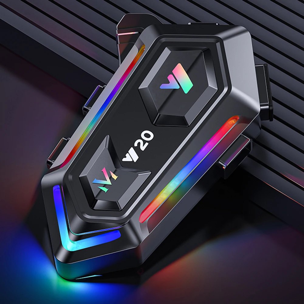 

Bluetooth-Compatible 5.3 MP3 Music Player Speaker IPX6 Waterproof RGB Wireless Talking Headset 1000mAh Automatic Answer for Moto