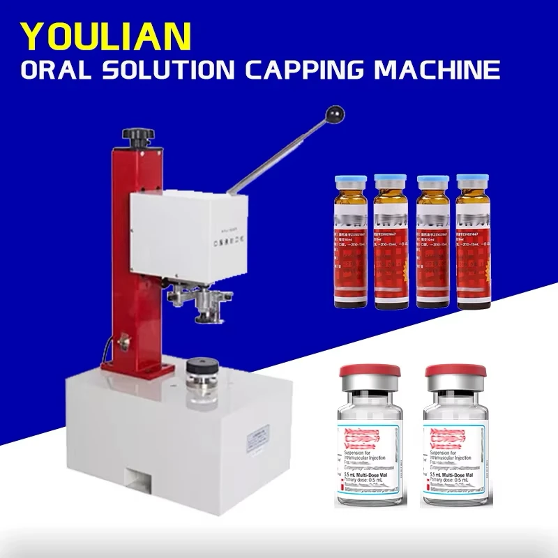 

Настольный укупорщик для флаконов KFJ-1035: машина для укупорки стеклянных флаконов и бутылок с клапаном-дозатором