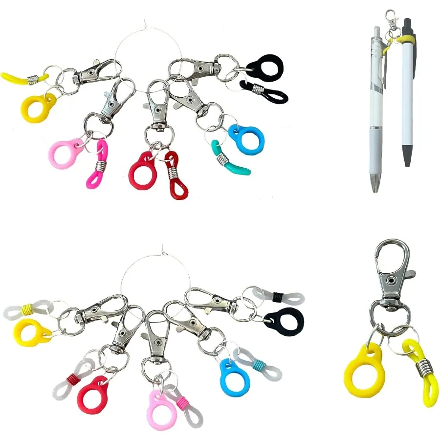 10 قطعة مقاطع القلم حامل القلم شارة بكرة اكسسوارات حامل قلم ل الحبل كليب على أقلام ل شارة بكرة حامل قلم قابل للسحب ل #1