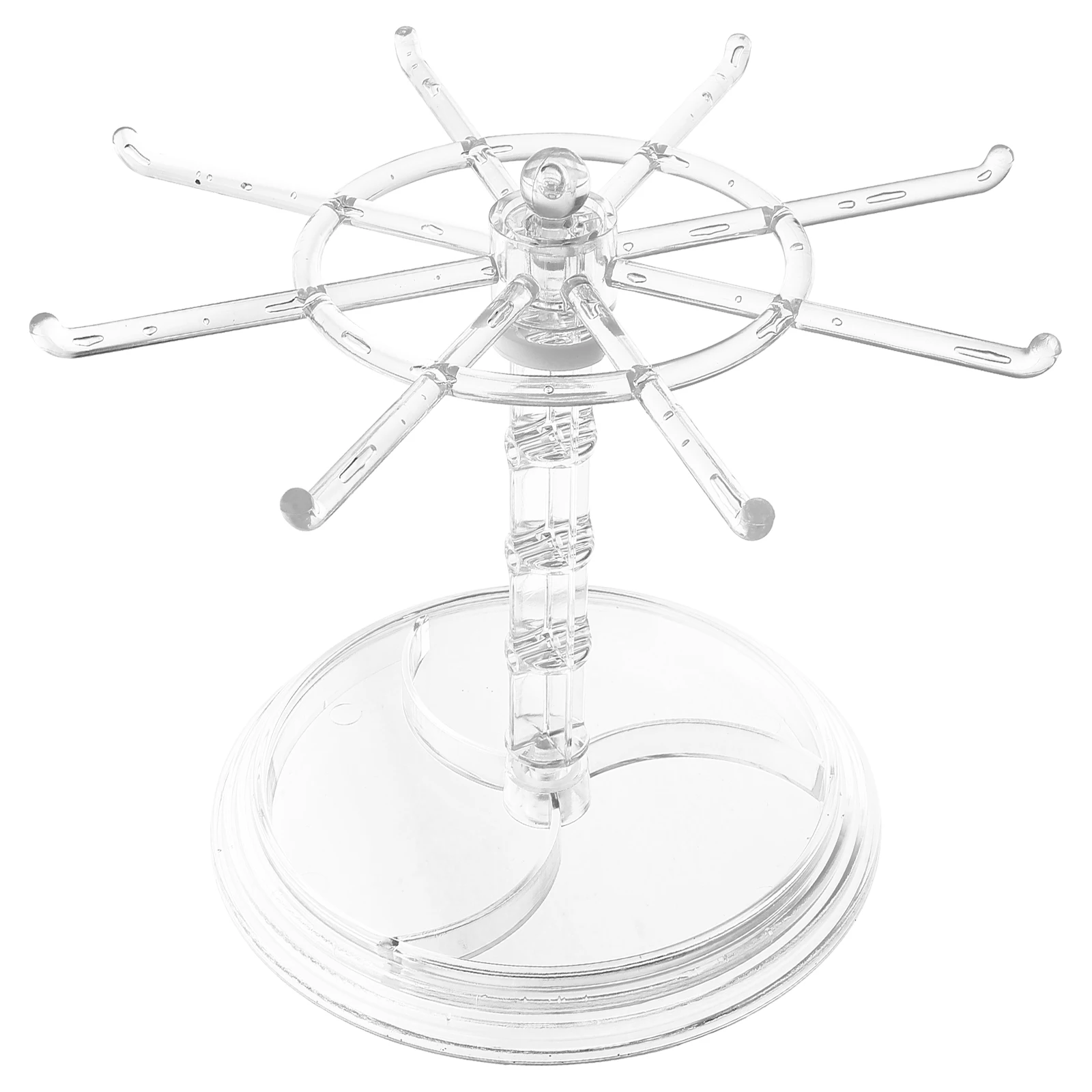 

Rotating Display Stand Multifunctional Desktop Organizer For Keychains Hair Accessories Jewelry Storage Rack Plastic