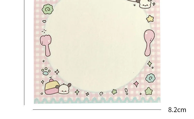 MINKYS 50 Blatt Kawaii Welpen, quadratische Notizblöcke, Papier, To-Do-Liste, Tagebuch, Notizpapier, DIY-Material, Schreibwaren – Detail 2