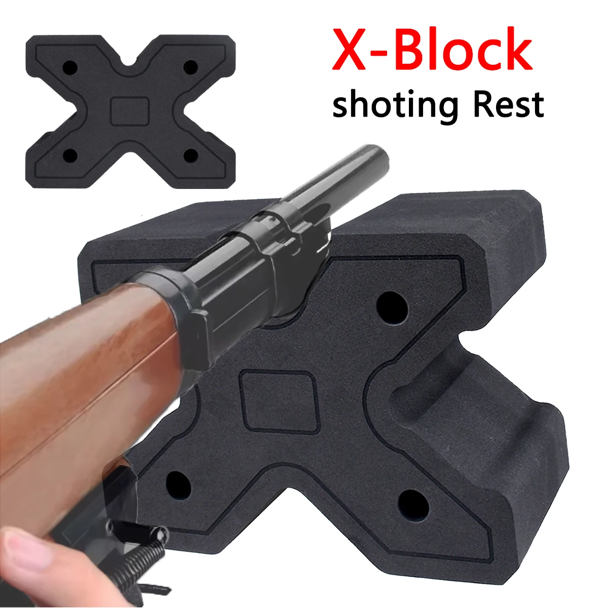 

Tactical Rifle X-Block Shooting Bench Rest Block Lightweight Mount Stand EVA Foam Adater Reduces Recoil Rifle Outdoor Hunting