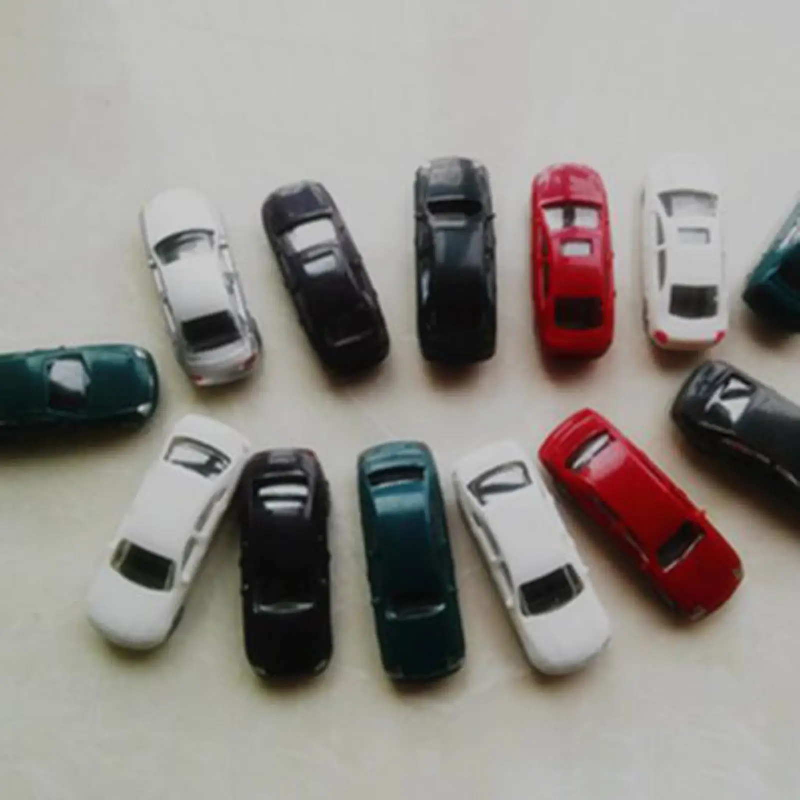 1 150 Scale Mini Car Model Toys Painted Plastic Vehicles for Architectural Building Layout Projects