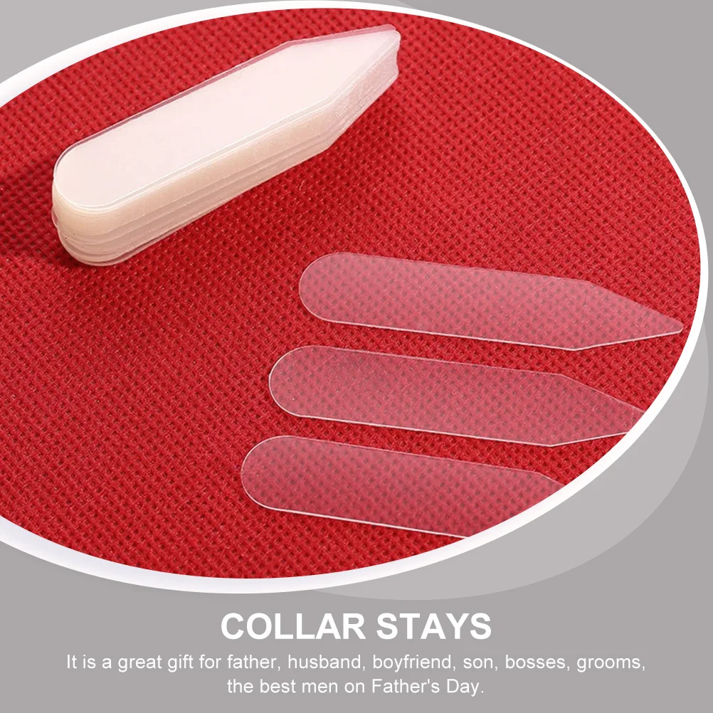 

300Pcs Collar Supports Rounded Ends Puncture Free Dress Shirts Professional Accessories Gift for Men Collar Support