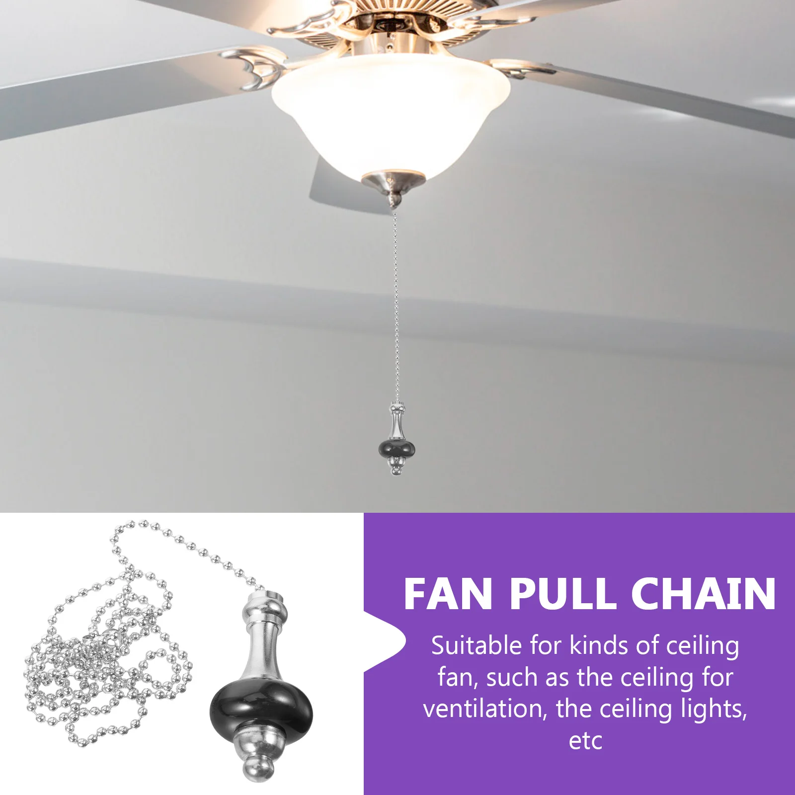 

1pcs Creative Beaded Light Pulling For Ceiling Pendant Decor Lamp Accessories Pendant Hanging Ornament Ceiling Fan Pull Extender