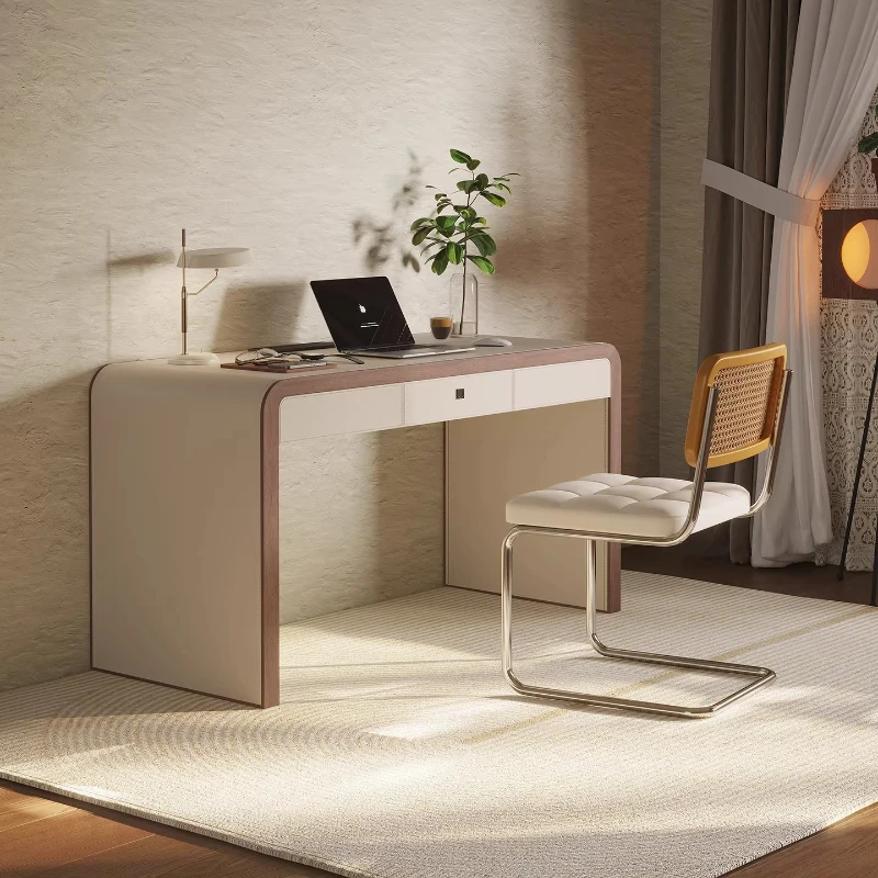 Modern home luxury leather solid wood multilayer Desk table Gaming computer desk study desks office tables Room desks furniture