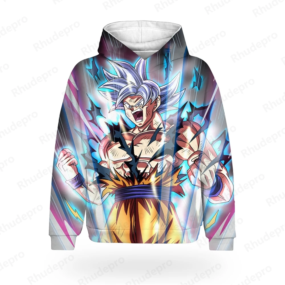 Autumn 2024 Hot Men New Dragon Ball Goku All Over 3D Print Cosplay Children Street Hoodie Unisex Oversized Top Long Sleeve