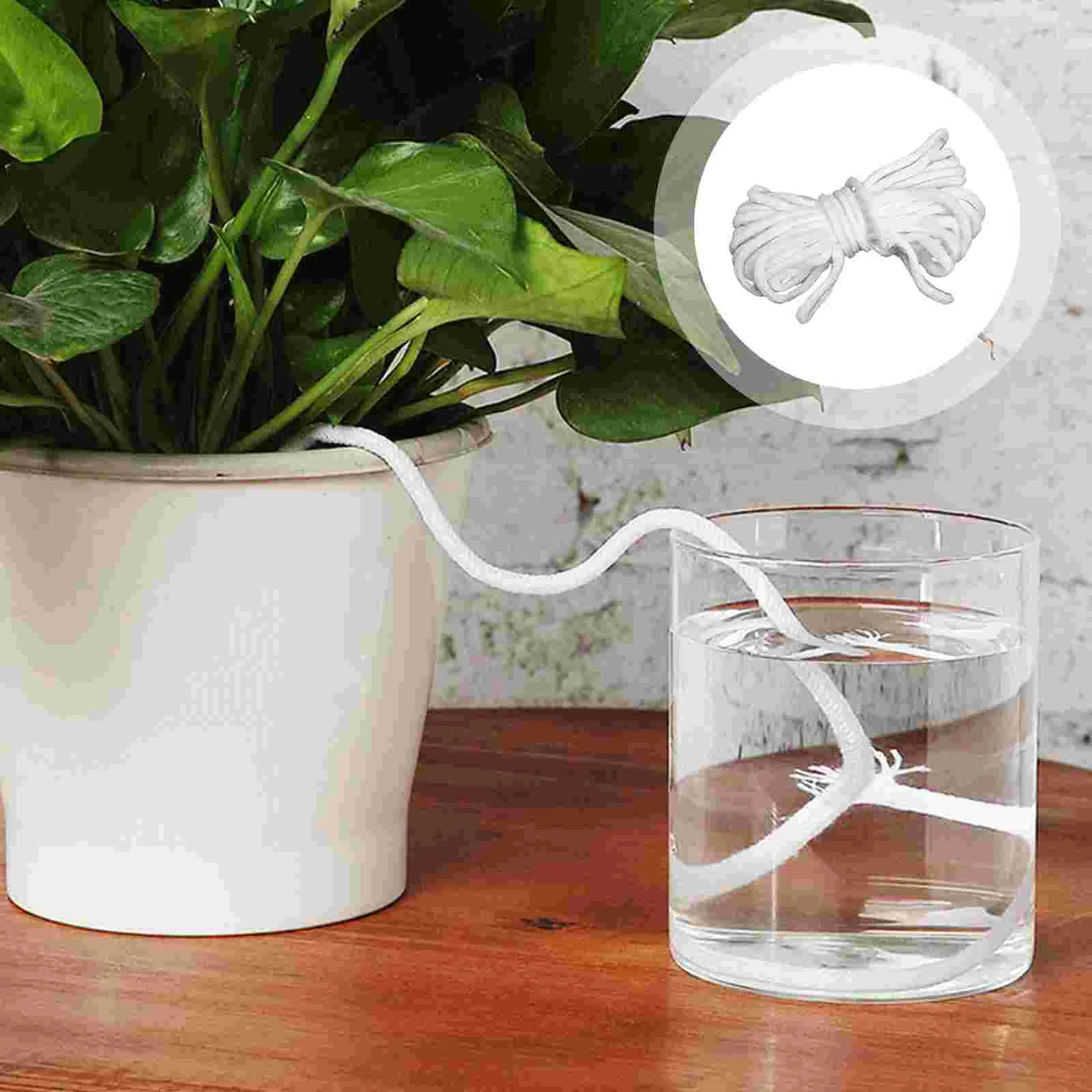 30cm 4mm Self Watering Capillary Wick Cord DIY Hydroponic Wicking Planter Pot Automatic Water System Device Potted Violet Auto