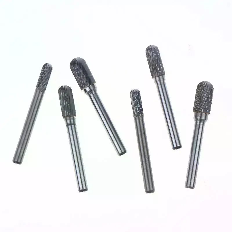 

Роторный напильник из карбида вольфрама, заусенец, стиль C, шариковый носовой цилиндр, 6 мм, 1/4 хвостовика, инструменты для резьбы по форме, однорезная фреза