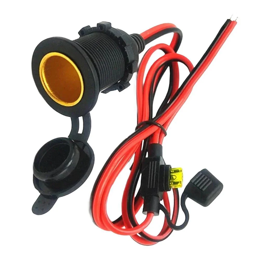 Reliable Car Charging Connector 100CM 12V-24V Extension Cord 100CM Length Easy Installation Non-Deformed Design