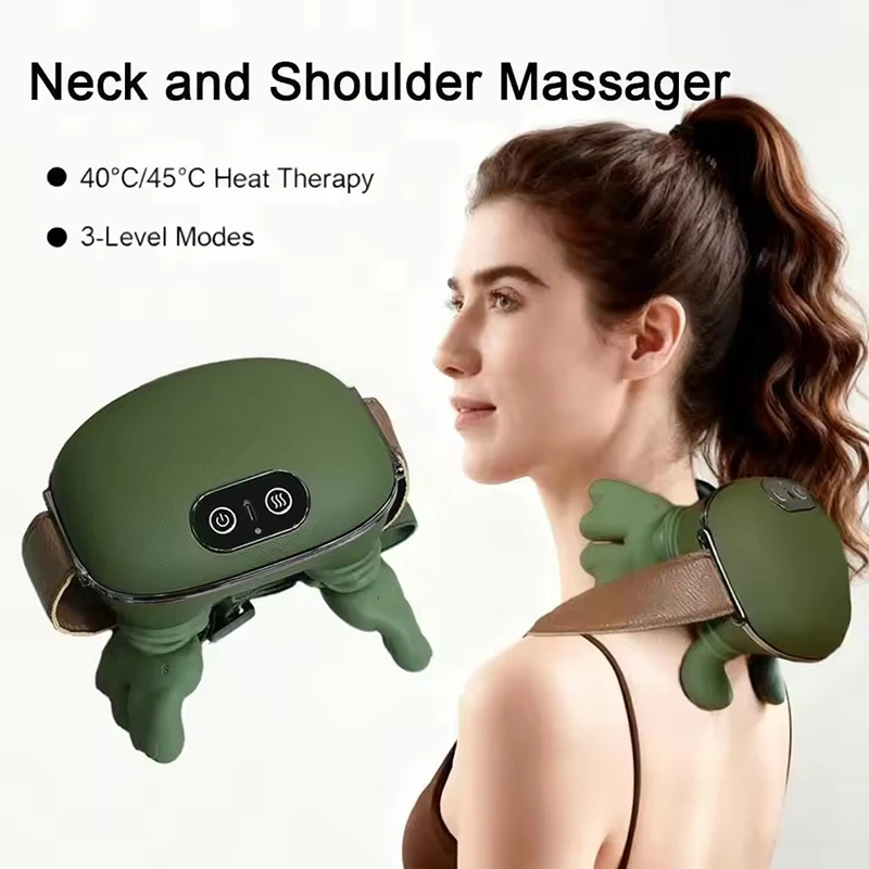 

Bionic Finger Neck Shoulder Massager Wireless Neck Cervical Trapezius Kneading Massage Shawl Brushless Motor Neck Masajeador
