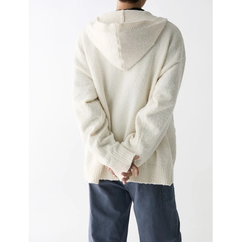 เสื้อฮู้ดแบบยูนิเซ็กซ์ |   เสื้อสเวตเชิ้ตมีฮู้ดทรงหลวม ผ้าถักนุ่มสบาย สไตล์เรโทรลำลองอเนกประสงค์ ให้ความอบอุ่นในฤดูใบไม้ร่วงและฤดูหนาว