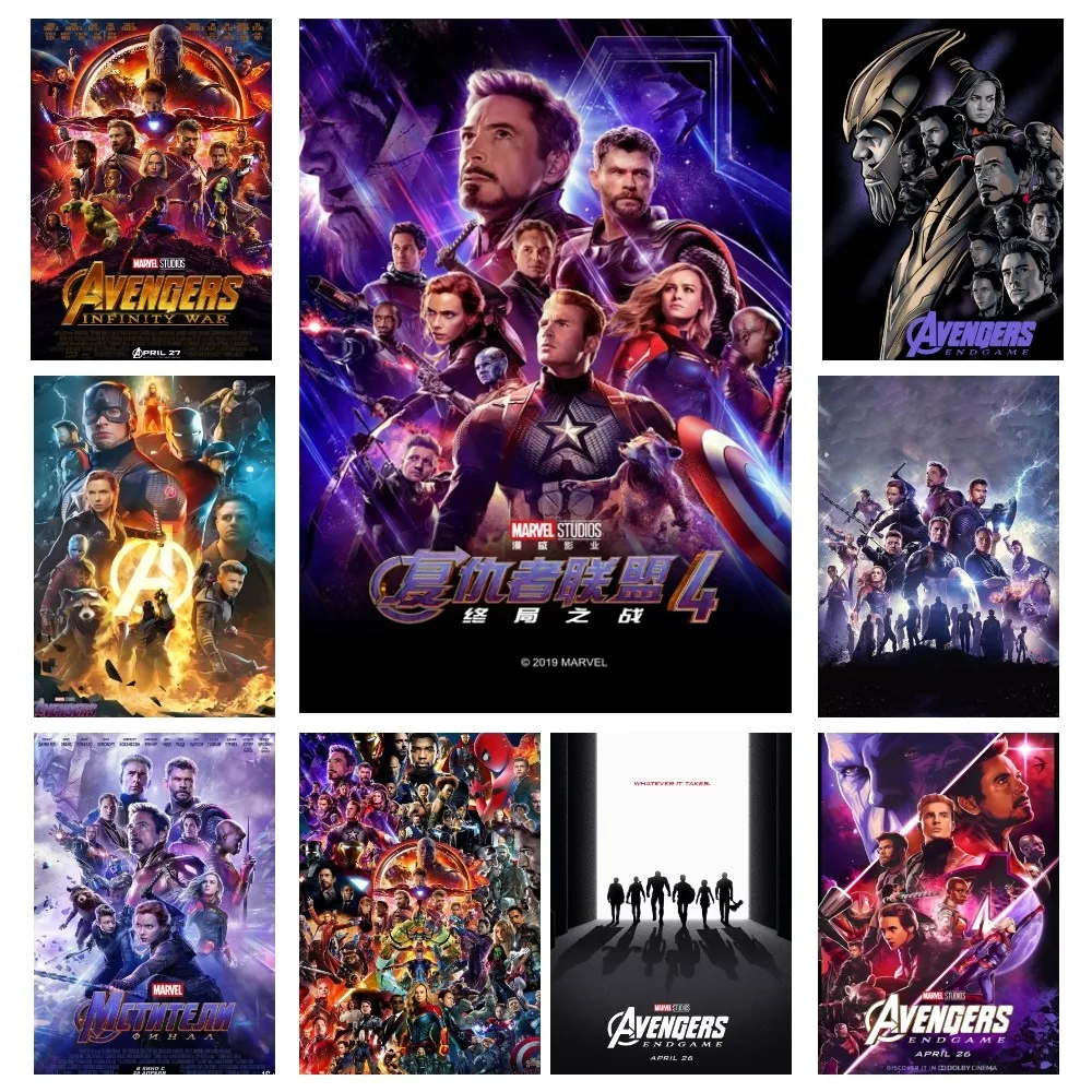 1pc Marvel's Avengers Endgame Poster Wall Art Home Decor Room Decor Digital Painting Living Room Restaurant Kitchen Art