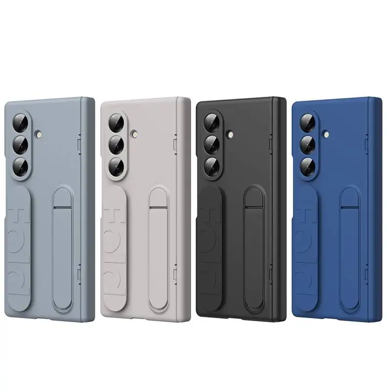 Para Samsung Z Fold 7 funda de teléfono soporte plegable cordón elástico correa de muñeca agujero de precisión con película templada para Galaxy Fold 6/5/4/3