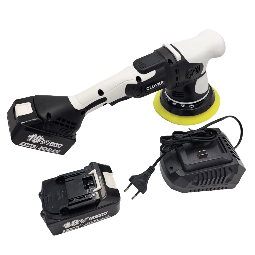 CLOVER Wholesale Manufacturer 5 Inch  Cordless Car Polisher Random Orbital Buffing Car Polishing Machine for Car Detailing