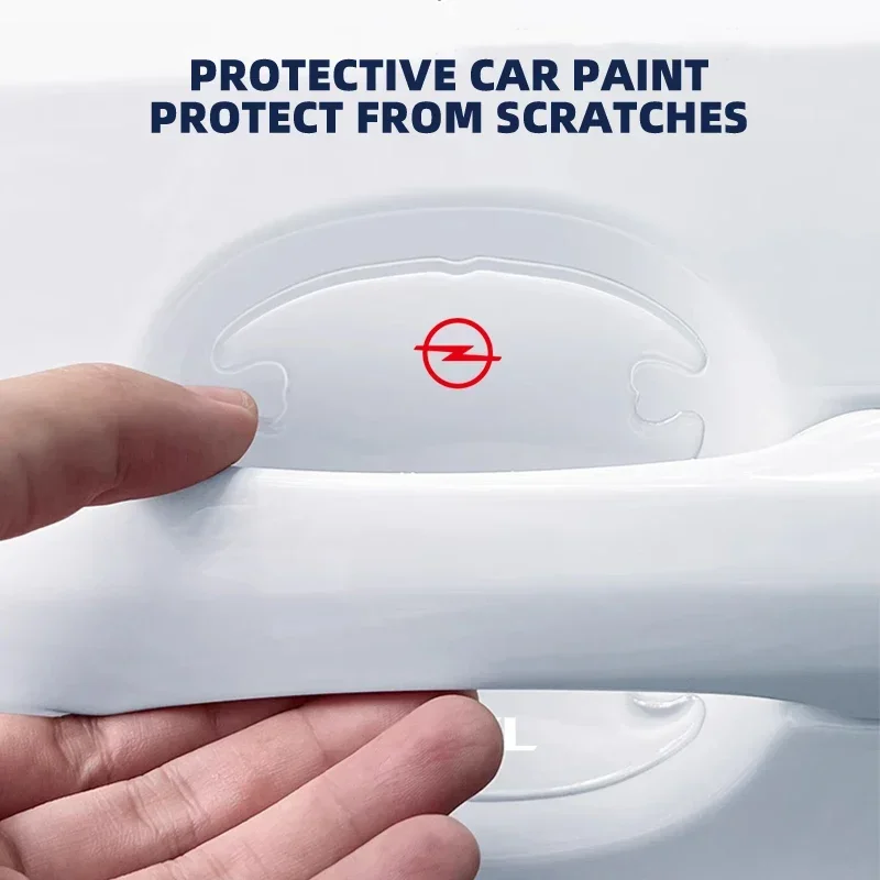 4pcs Transparent Car Door Handle Bowl Protector Film Anti-Scratch Sticker For Opel Insignia Astra Antara Meriva Zafira H G Corsa