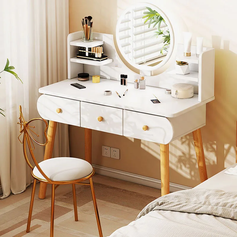 Bedroom Container Dressing Table Box Organizers Multifunctional Dressing Table Mirror Cabinet Penteadeira Furniture Makeup