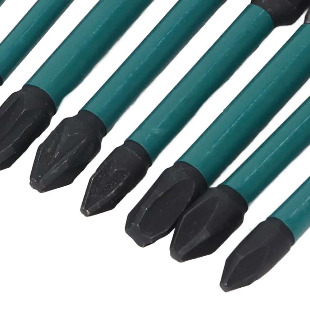 10PCS 1/4 Inch Hex Shank Screwdriver Bit Set S2 Alloy Steel Black Phosphating Impact Driver Bits 70mm Length Impact Resistant
