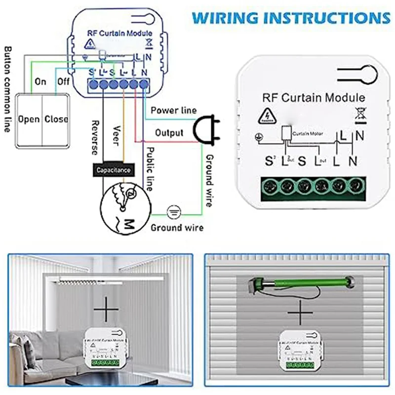 A88E-2X Tuya Wifi Smart Curtain Switch Controllers Roller Blinds Shutter Motor Smart Life APP Remote Control Alexa Google