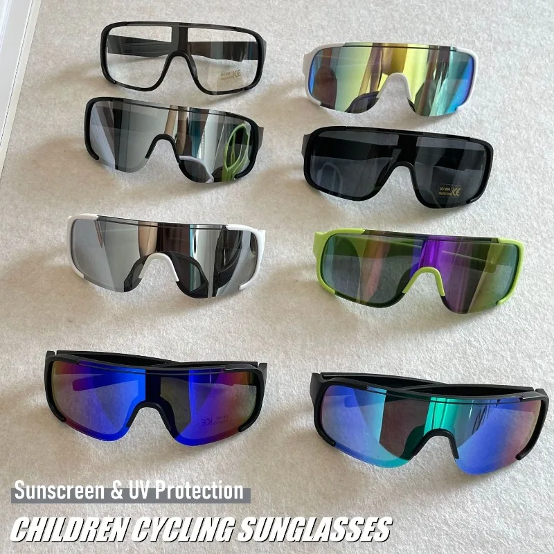 Gafas de sol protectoras para deportes al aire libre para niños, gafas de sol a prueba de viento con montura de gran tamaño para esquiar y ciclismo, gafas para prevención de arena para niños y niñas