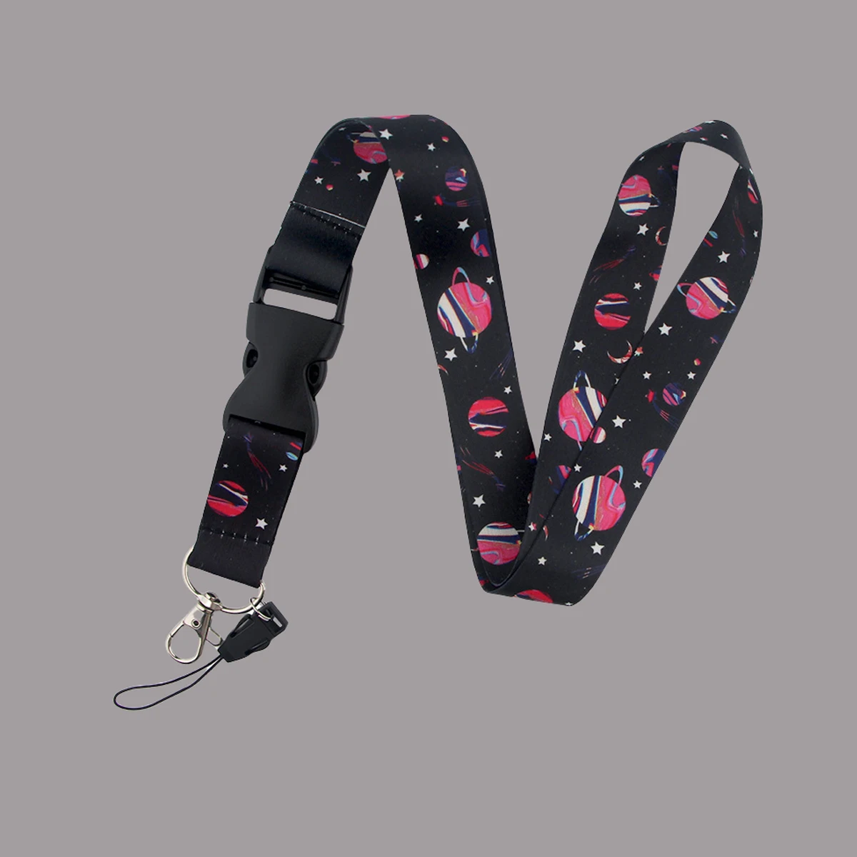 

Starry Planet Buckle Lanyards for Keys Neck Strap For Card Badge Gym Keychain Key Holder Hang Rope Keyring Accessories