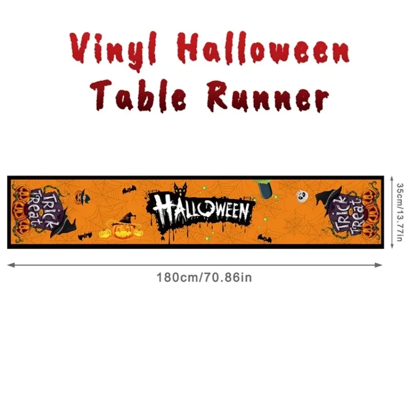 Halloween Table Runners Happy Halloween Decor For Home Kitchen Table Decor Runner Trick Or Treat Pumpkin Horror Party Supplies