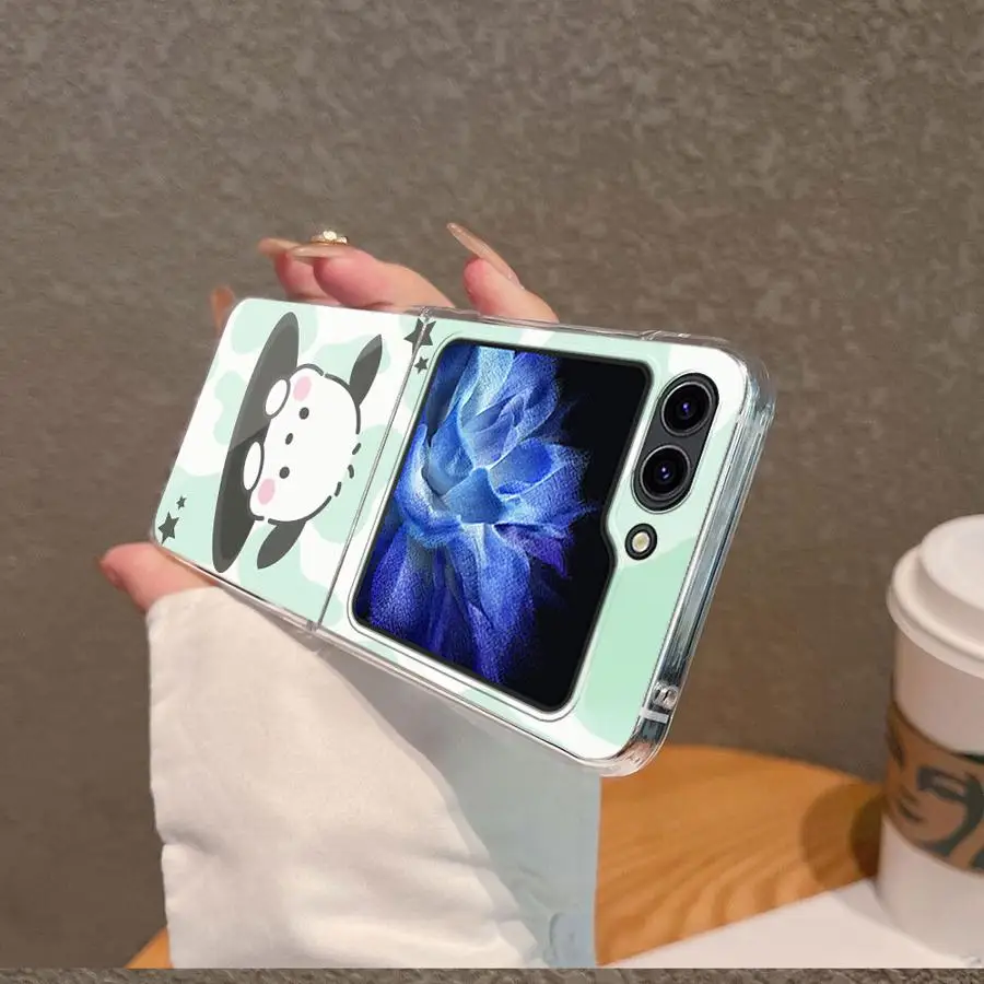 حافظة لهاتف سامسونج جالاكسي ZFlip3 ZFlip5 ZFlip6 Z Flip 7 6 5 4 3 ZFlip4 ZFlip7 غطاء هاتف ناعم شفاف سانريو سينامورول ماي #5